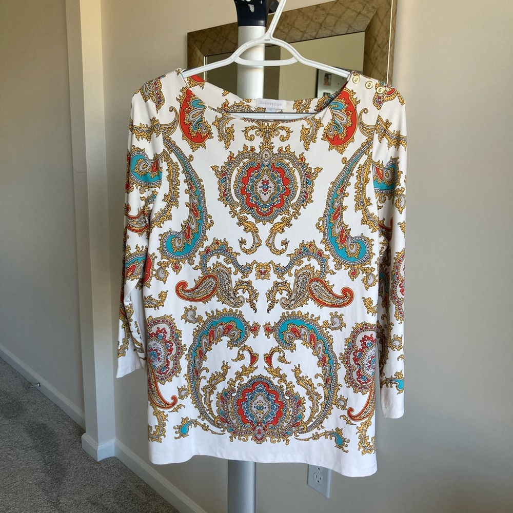 CHARTER CLUB Smooth and Soft Paisley Print Blouse